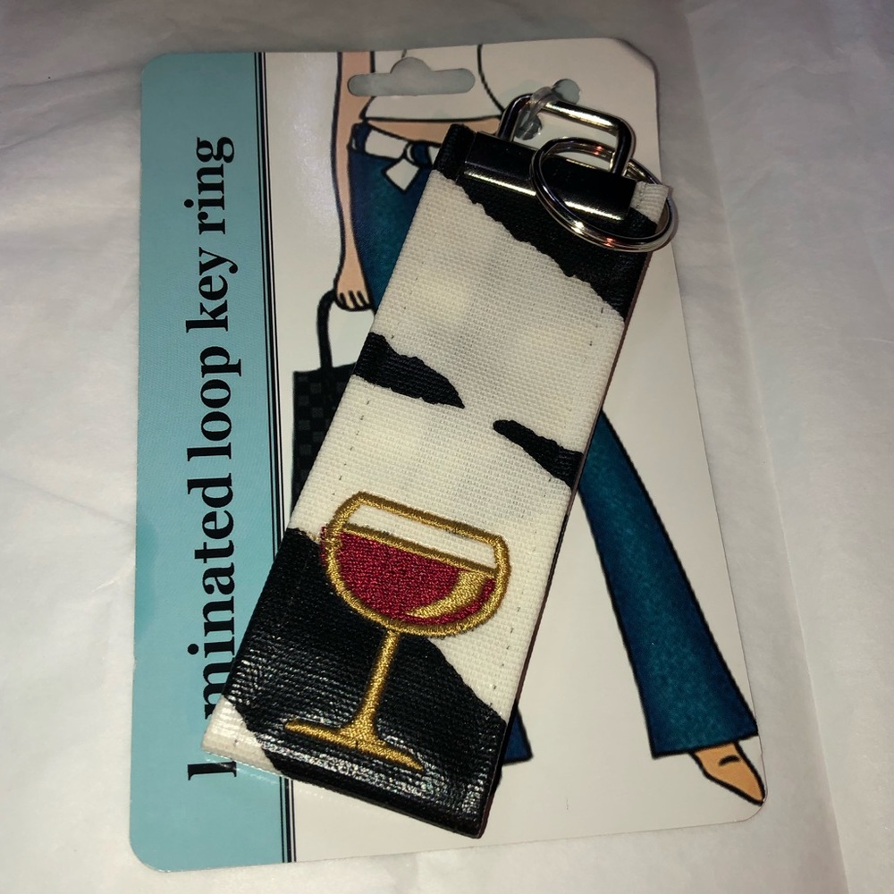 Wrist keychain - wine glass